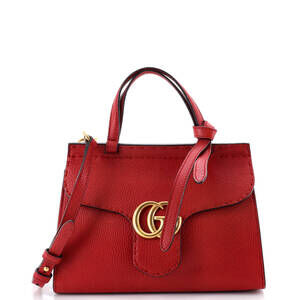 Gucci Gg Marmont Top Handle Bag Leather #237072G11B